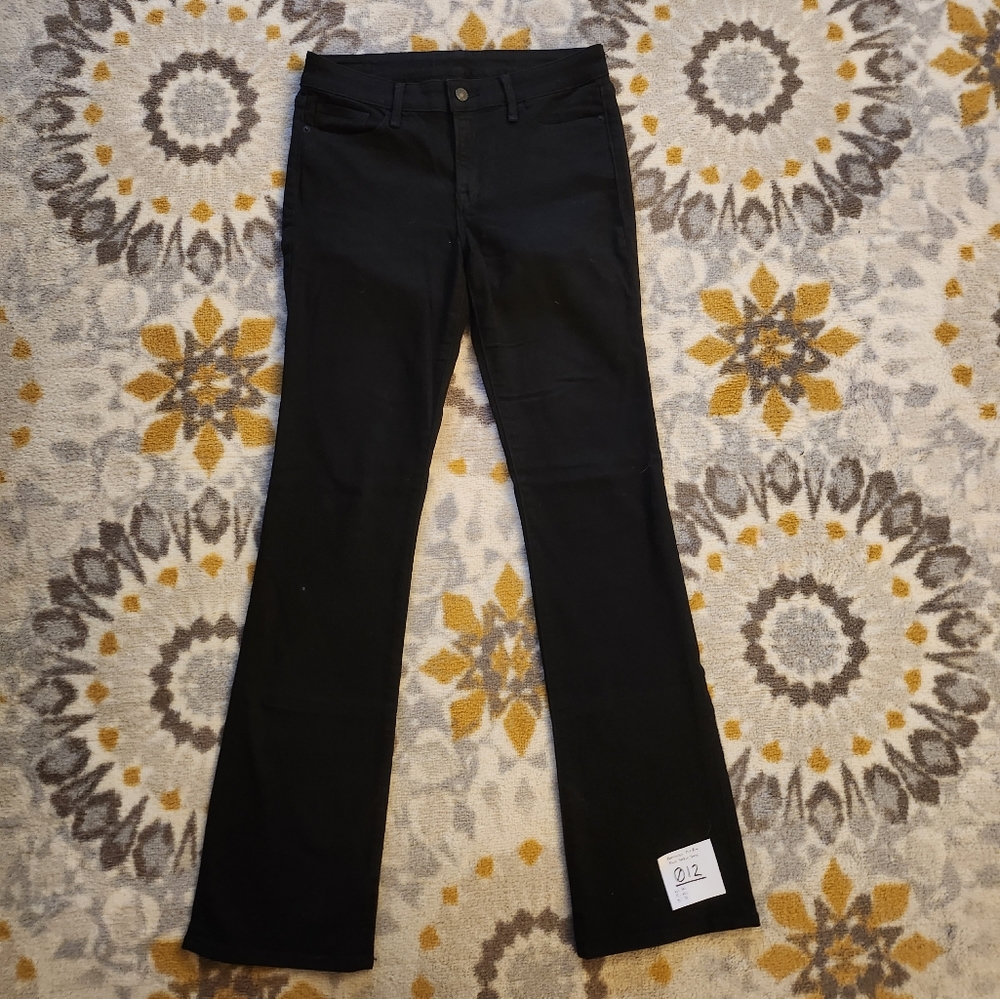 Abercrombie low/mid rise stretchy boot cut jeans black 28L